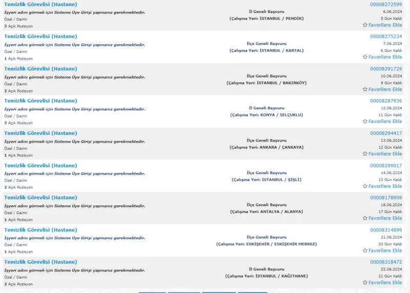 7-30 Haziran 2024 iş ilanları: İŞKUR hastanelere temizlik görevlisi ve hasta kabul-kayıt görevlisi arıyor! 34.558 TL maaşla meslek sahibi olun!-10
