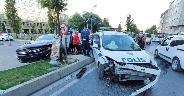 İstanbul Sultangazi’de polis aracı kaza yaptı! Yaralılar var