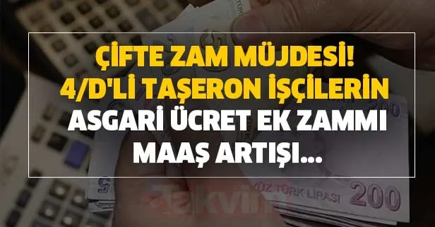 4/D'li taşeron işçilerin 2020 TİS beklentisi asgari ücret ek zammı, maaş artışı ne kadar olacak? Çifte zam müjdesi!