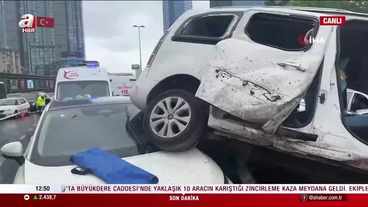 Beşiktaş’ta feci kaza! 7 araç birbirine girdi: 8 yaralı