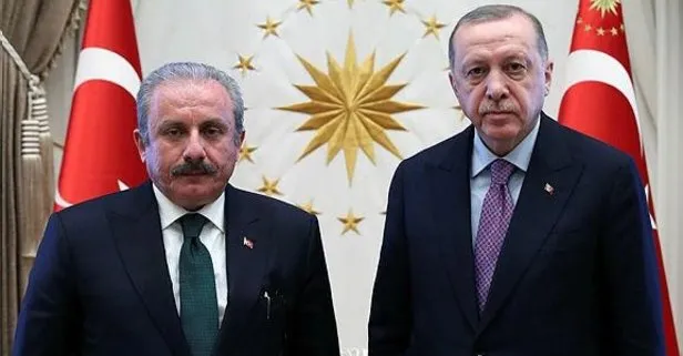 Son dakika: Başkan Erdoğan, TBMM Başkanı Mustafa Şentop’u kabul etti