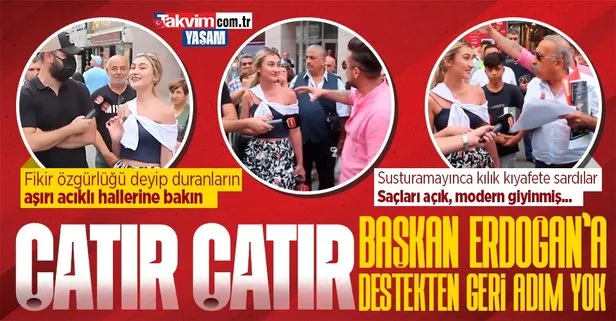 Başkan Erdoğan’ı savunan genç kıza demediklerini bırakmadılar: Saçları açık, modern giyinmiş, AK Parti’yi savunuyor