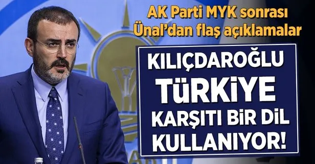 AK Parti Sözcüsü Mahir Ünal MYK sonrası konuştu