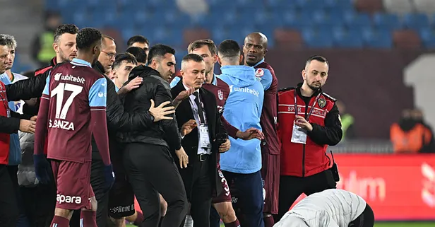 Trabzon'da gerginlik! Maç sonu ortalık karıştı