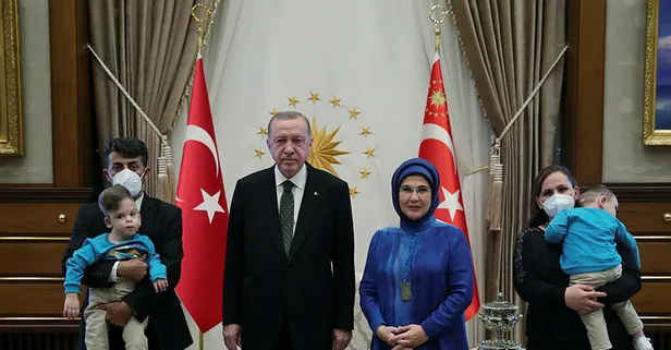 Başkan Erdoğan, siyam ikizlerini kabul etti