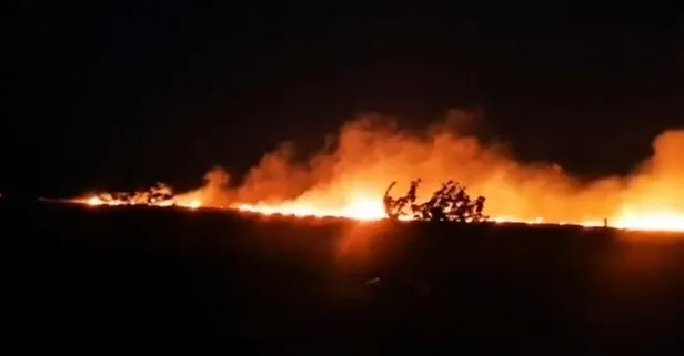 Son dakika: İstanbul Çatalca'da otluk alanda çıkan yangın yerleşim yerlerine doğru ilerliyor