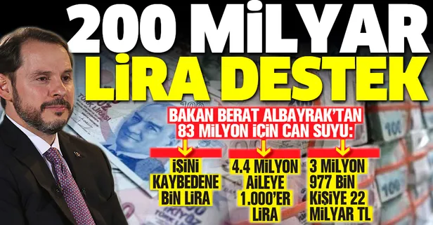 Hazine ve Maliye Bakanı Berat Albayrak'tan 82 milyon için can suyu: 200 milyar lira destek