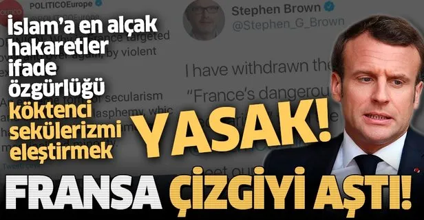 SON DAKİKA: Fransa’da Müslüman düşmanlığı: İslam karşıtlığını eleştiren yazıyı yayından kaldırdılar