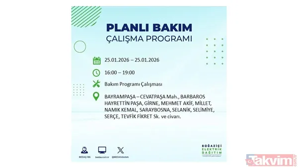 İstanbul'da yarın elektrik yok! 25 Ocak 2026 BEDAŞ elektrik kesintisi sorgulama - 7