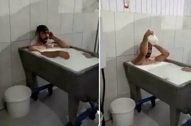 Kazana girip süt banyosu yapan Uğur Turgut'un daha önce bir köpeğe işkence ettiği videosu da ortaya çıktı!
