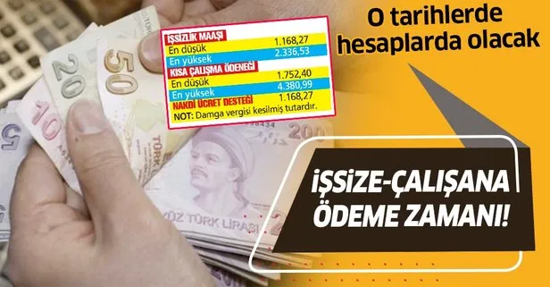 İşsize-çalışana ödeme zamanı