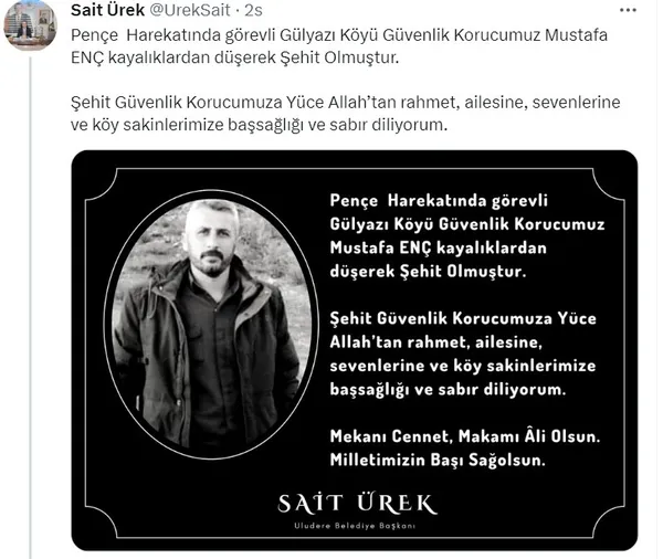 1683698166601.jpg Pençe- Kaplan Operasyonu bölgesinde güvenlik korucusu şehit oldu-3