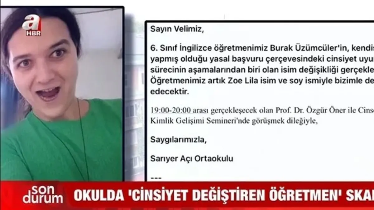 Açı Ortaokulu’nda cinsiyet değiştiren öğretmen skandalı