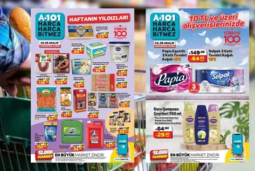 27 Aralık 2023 A101 indirimleri! 10 TL üstü alışverişlerde 12’lisi 64,50 TL! 1 alana 1 bedava verilecek! Dondurma, sıvı yağ, mercimek...