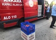 CHP’li Ankara Büyükşehir Belediyesinde skandal görüntü! İtfaiye aracıyla domates taşıdılar