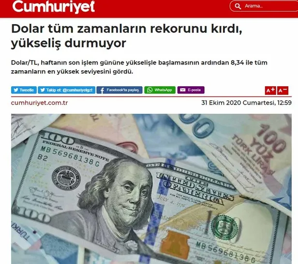 İşte dolar yükselince manşet üstüne manşet atan kara propaganda medyasının iki yüzlü tavrı!-3