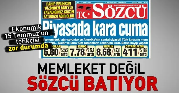 Memleket değil Sözcü batıyor