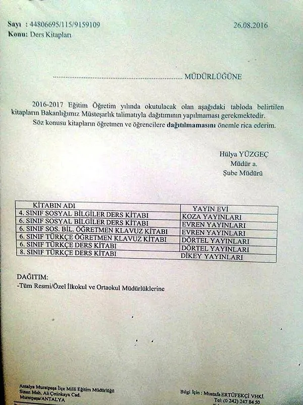Ders kitaplarına FETÖ ayarı-1