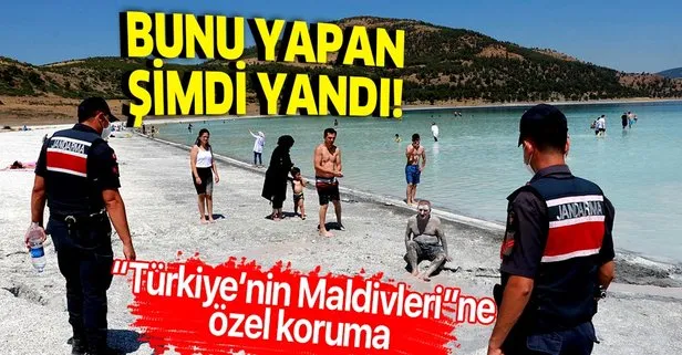 Son dakika: Türkiye’nin Maldivleri Salda Gölü’nden kil alanlara 392 lira ceza uygulanıyor!