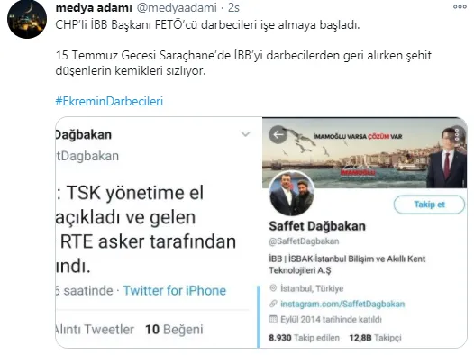 CHP'li Ekrem İmamoğlu İBB'yi teröristlerle dolduruyor! FETÖ'cü Saffet Dağbakan'a İSBAK'ta görev!-5