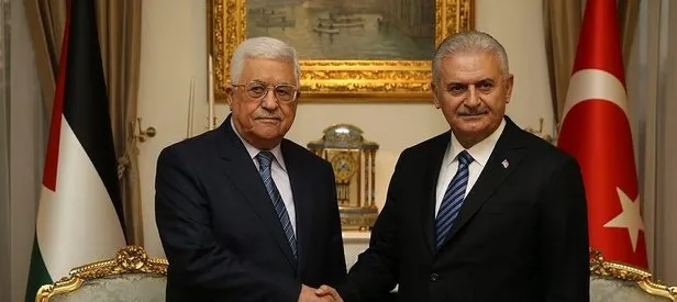 Başbakan Yıldırım, Mahmud Abbas’la görüştü