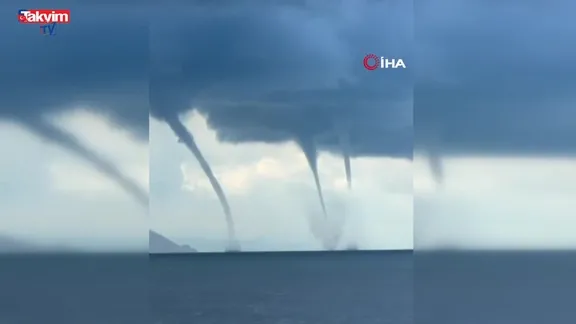 Giresun açıklarında hortum paniği yaşandı