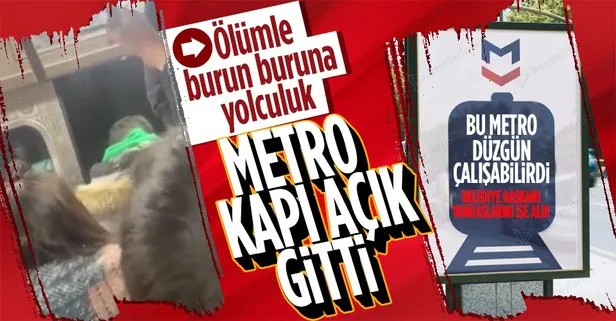 SON DAKİKA: İstanbul’da metroda ölüme davetiye çıkaran görüntü! Yenikapı-Hacıosman metrosu kapı açık hareket etti