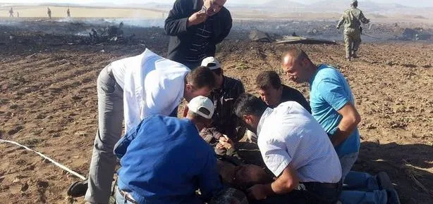 Sivas’ta askeri uçak düştü