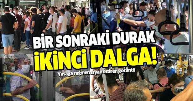 İstanbul’da pes dedirten görüntüler! Koronavirüs yasağına rağmen metrobüsler tıklım tıklım