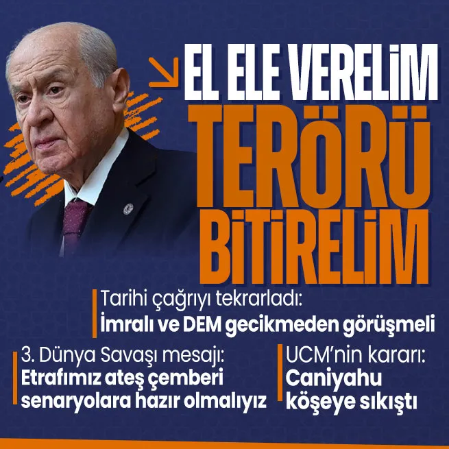 MHP Lideri Devlet Bahçeli: İmralı ile DEM gecikmeden görüşmeli | 3. Dünya Savaşı uyarısı | Özgür Özele ve HALK TVye sert tepki