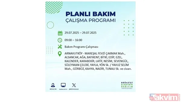 Bugün İstanbul'da elektrik ve su kesintisi var mı? BEDAŞ ve İSKİ duyurdu: Hangi ilçeler etkilenecek? - 34