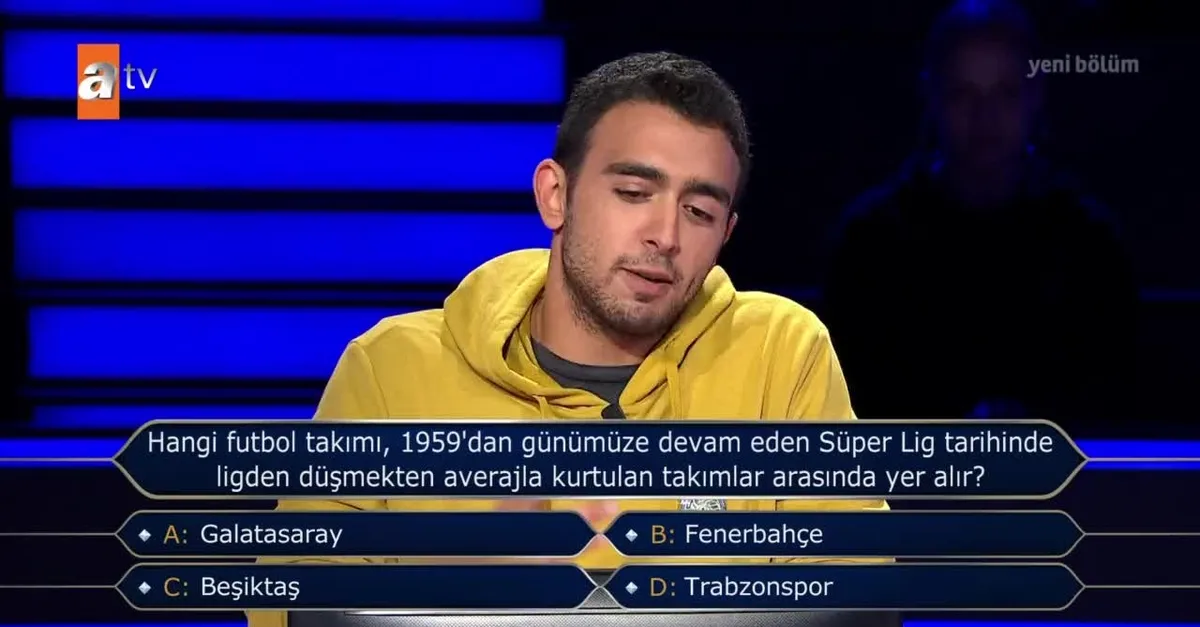 Kim Milyoner Olmak İster'de dikkat çeken Fenerbahçe sorusu