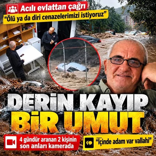 Sel sularında araca tutunmaya çalıştı! Ayazağada kaybolan Haşim Ciritoğulları ve Ahmet Derinin kaydedilen son görüntüleri ortaya çıktı