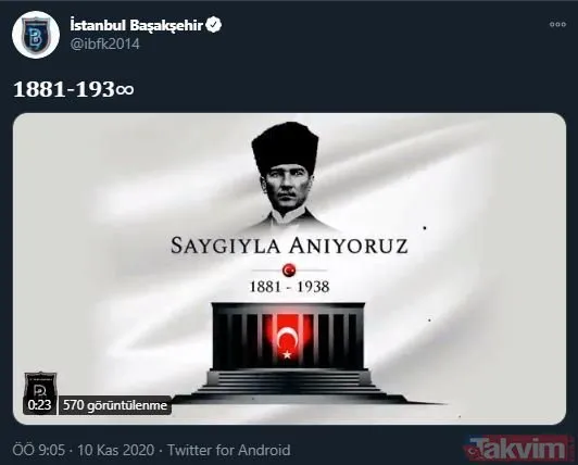 Spor camiası 10 Kasım'da tek ses oldu, Mustafa Kemal Atatürk'ü andı! İşte paylaşımlar