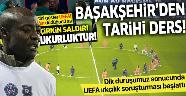 Başakşehir PSG ile oynanan maçta Webo’ya yapılan ırkçı saldırı sonrası dünyaya ders verdi