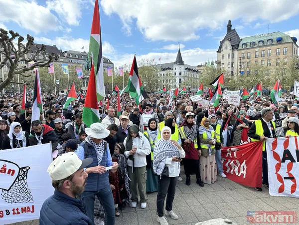 2024 Eurovision Şarkı Yarışması'nın finalinin başlamasına saatler kala on binlerce kişi soykırımcı İsrail'i protesto etti - 19