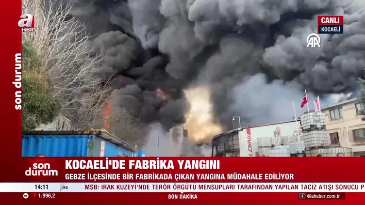 Kocaeli'de fabrika yangını!