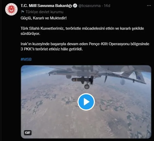 Irak'ın kuzeyinde PKK'ya darbe: 3 terörist etkisiz hale getirildi-1