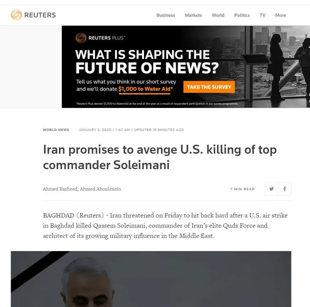 Süleymani'ni ölümü dünya basınında: Ortadoğu'da dehşet verici yeni bir sayfa açılacak-3