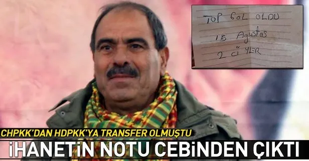 İhanetin notu cebinde çıktı