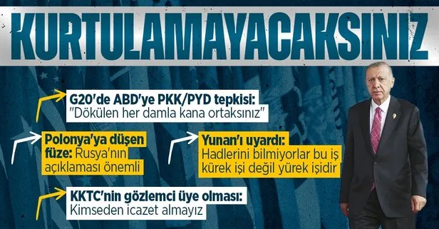 Başkan Erdoğan'dan Endonezya'daki G20 Liderler Zirvesi sonrası önemli açıklamalar