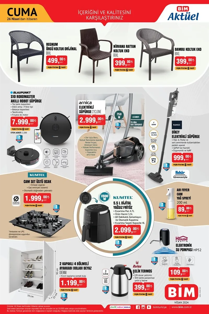 26-30 Nisan aktüel ürünler kataloğu! BİM İNDİRİMİ yine şıkır şıkır! Banyo, mutfak, nevresim...-8