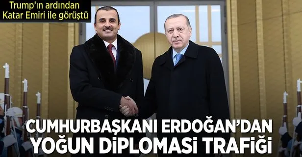 Cumhurbaşkanı Erdoğan Katar Emiri ile görüştü