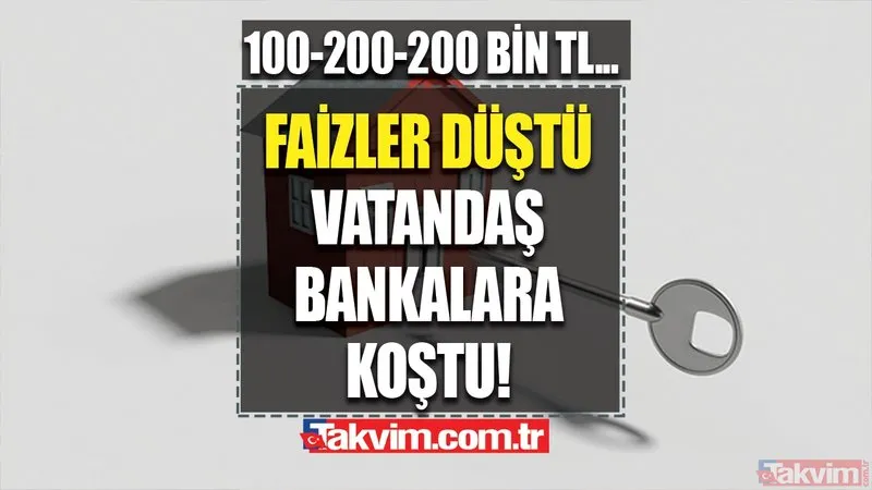 100, 200, 300bin TL konut kredisi 36, 60, 120 ay vade imkanı! Faiz