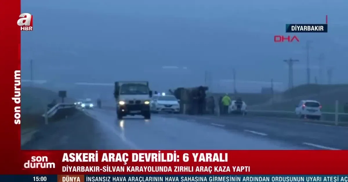 Diyarbakır'da askeri araç devrildi: 6 yaralı