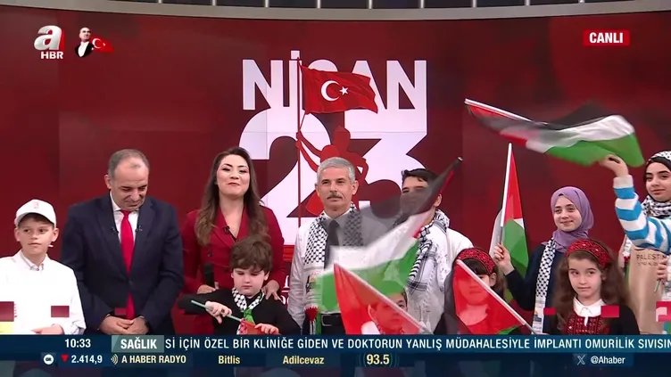 A Haber canlı yayınında 23 Nisan coşkusu!