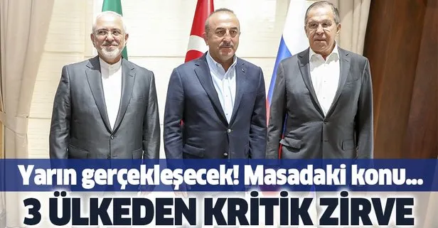 Son dakika: Türkiye, Rusya ve İran arasındaki üçlü görüşme yarın gerçekleşecek