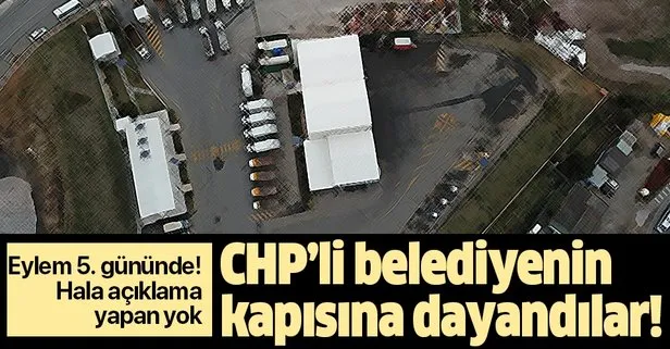 CHP’li Maltepe Belediyesi’nde hafriyat kamyonlu eylem devam ediyor