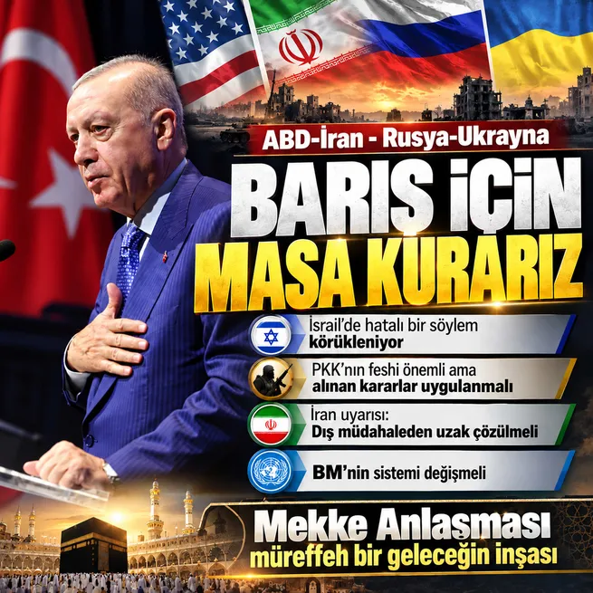 Başkan Erdoğan Newsweeke konuştu: Mekke Anlaşması müşterek sorumluluğun bir ifadesidir! İsrail uluslararası hukuku hiçe sayıyor