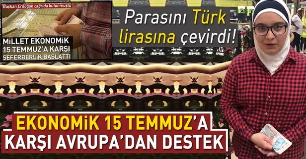 Suriyeli bir genç kız parasını Türk lirasına çevirdi